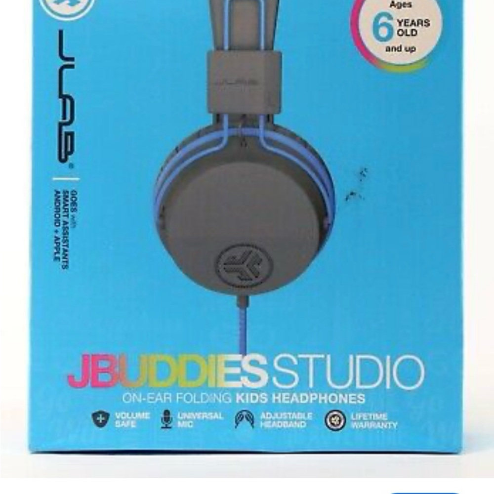JLab JBuddies Studio Kids Headphones - Blue and Gray